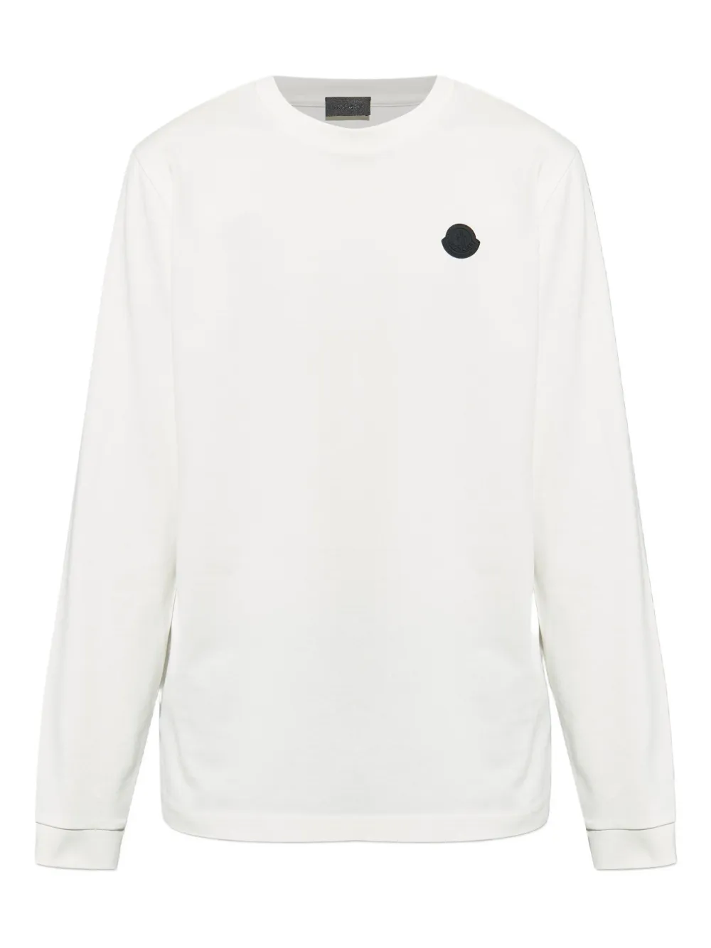 Moncler T-shirt met logopatch en lange mouwen Wit