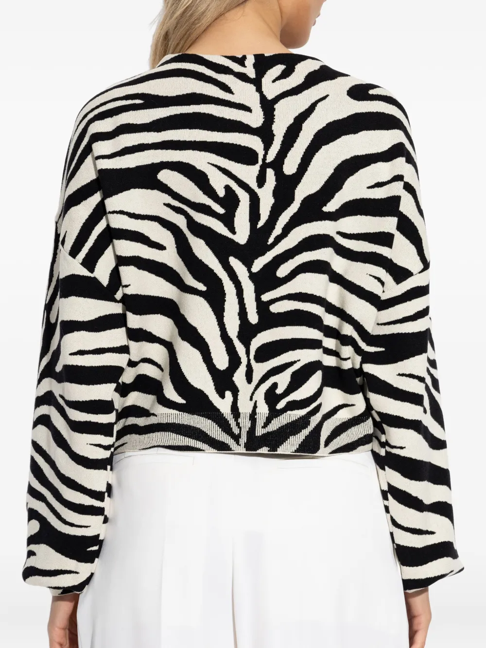 Gestuz Vest met zebraprint en ballonmouwen BLACK BIRCH TIGER