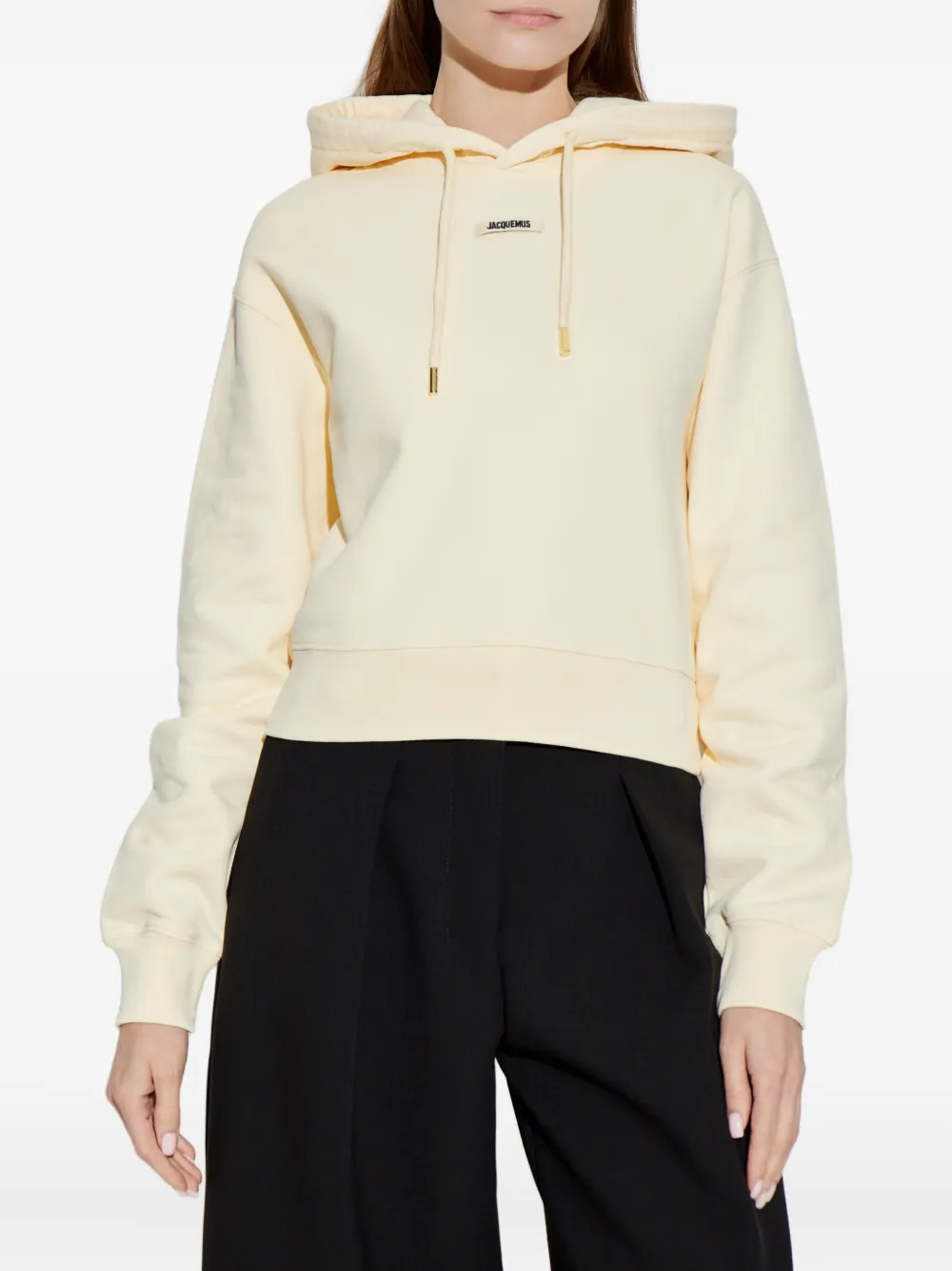 Jacquemus Hoodie met logopatch Beige