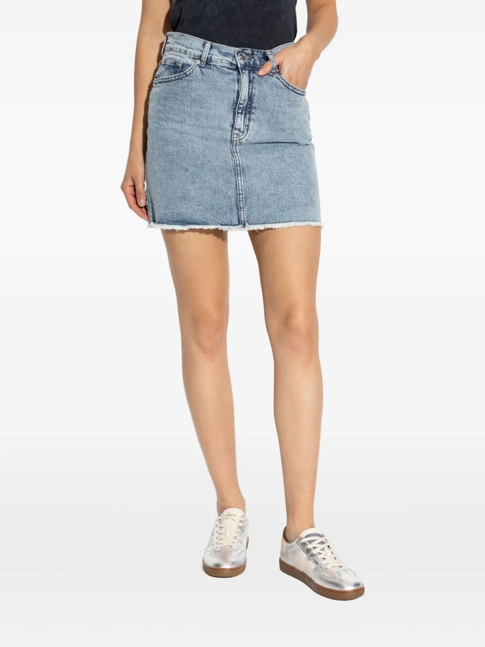 Gestuz Gzdea high-waist denim rok Blauw