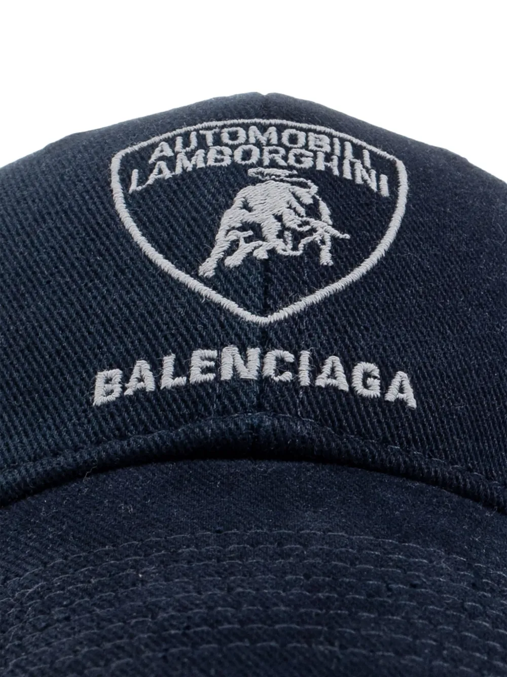 Balenciaga Honkbalpet met geborduurd logo Blauw