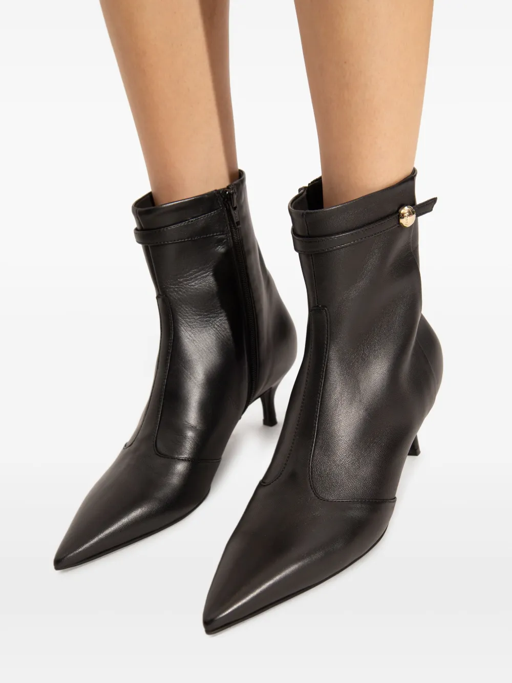 Furla 60mm pointed-toe ankle boots Black