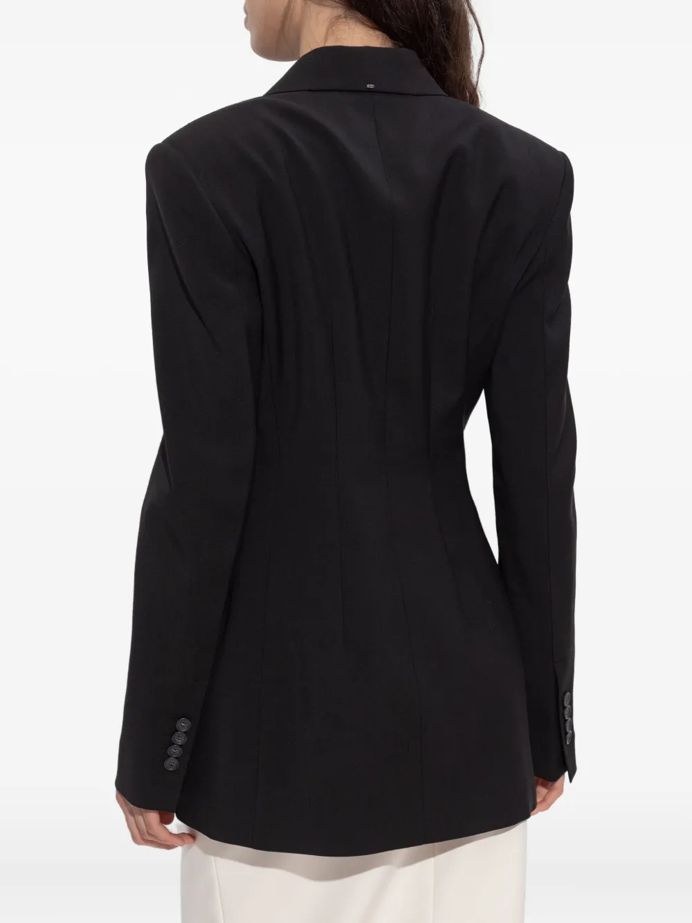 Sportmax Wollen blazer met dubbele rij knopen Zwart