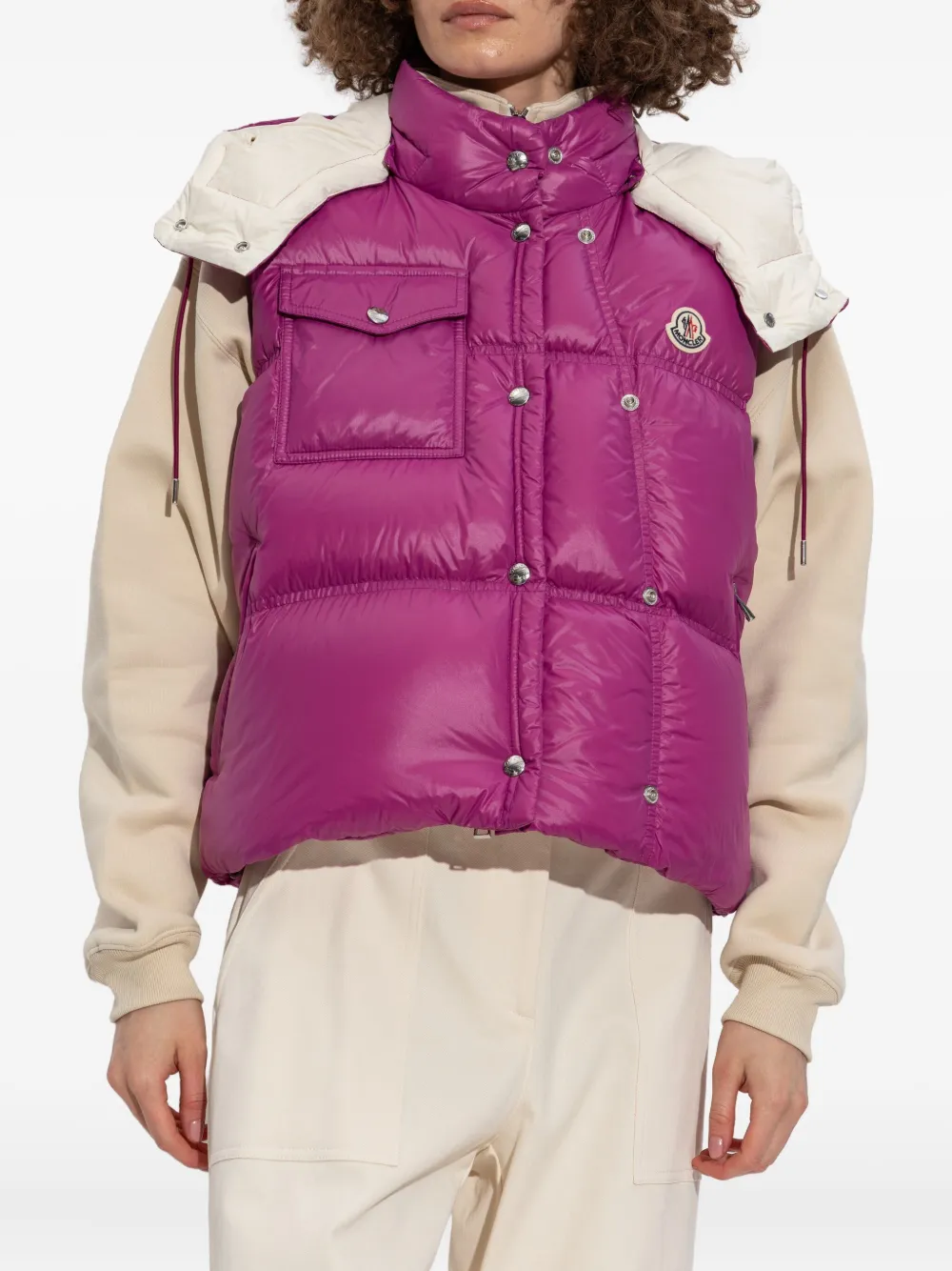 Moncler Pario bodywarmer Roze
