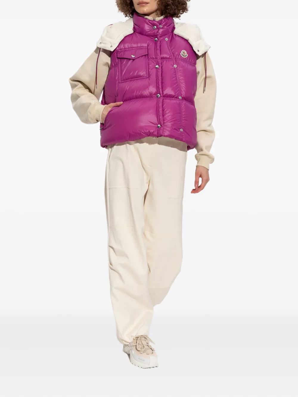 Moncler Pario bodywarmer Roze
