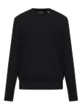 Moncler waffle-knit crew-neck sweater - Black
