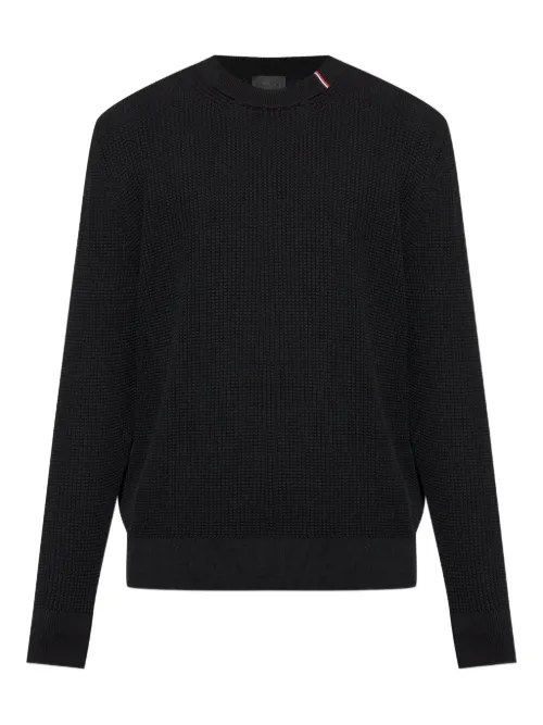Pull en maille gaufrée à col rond - Moncler - Modalova
