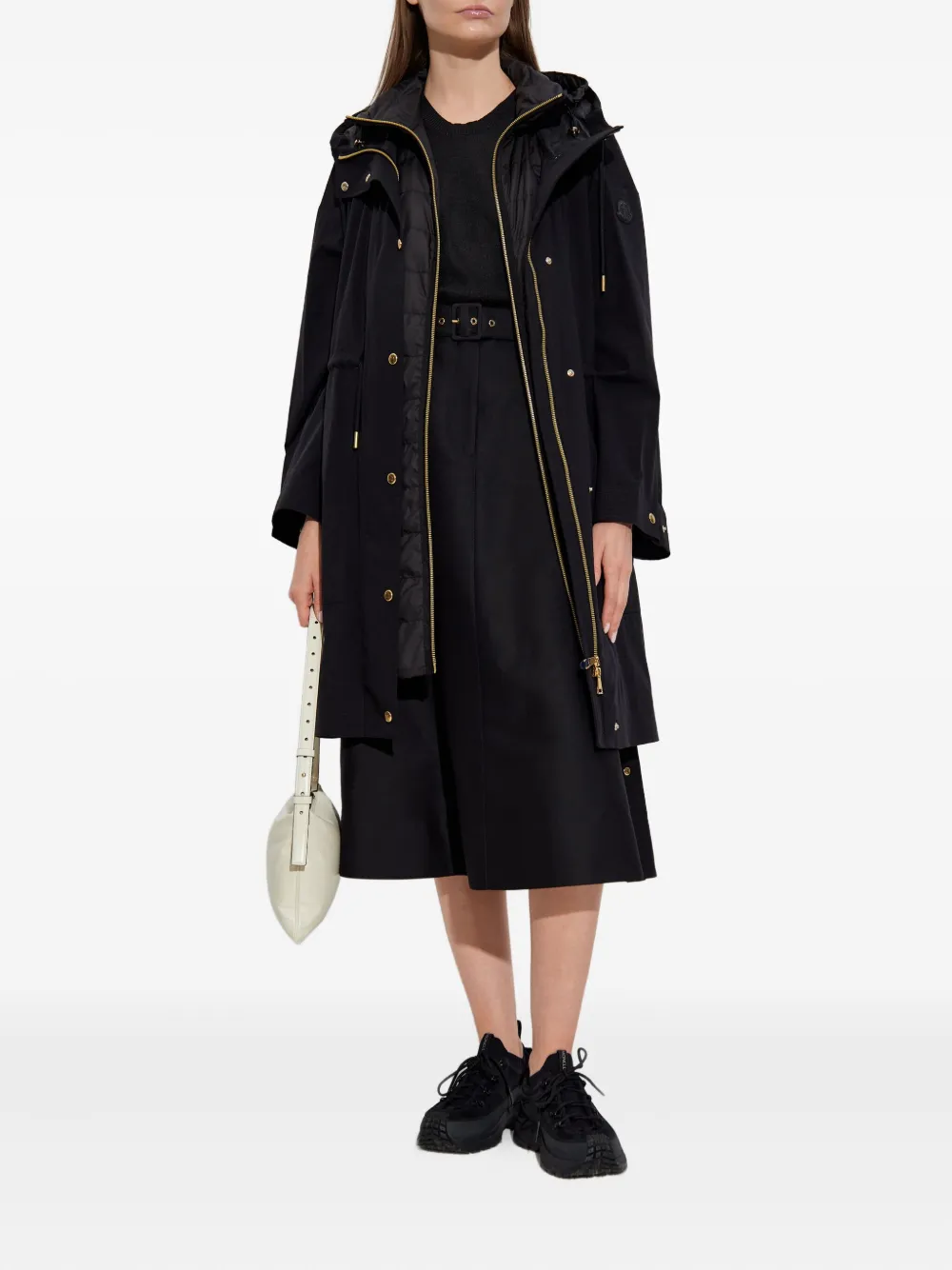Moncler Gelaagde parka Zwart