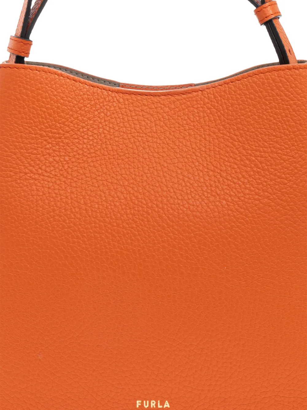 Furla mini Nuvola leather tote bag Oranje