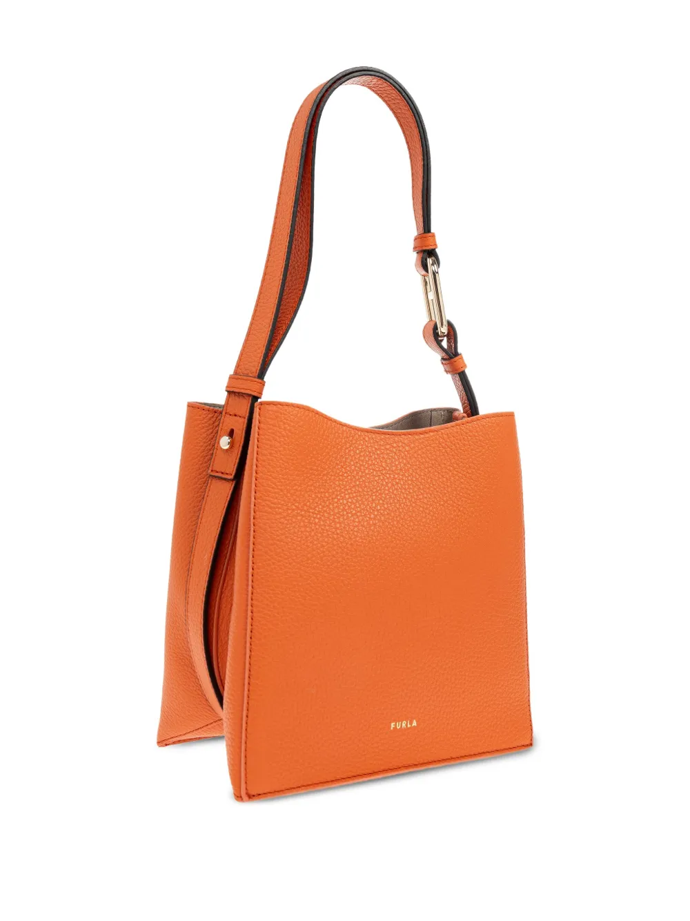 Furla mini Nuvola leather tote bag Oranje