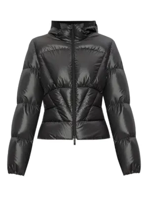Moncler羽绒服。XS 新品 黑色Badyf女童连帽合成材料饰边羽绒夹克外套- 羽绒服&马甲for 男