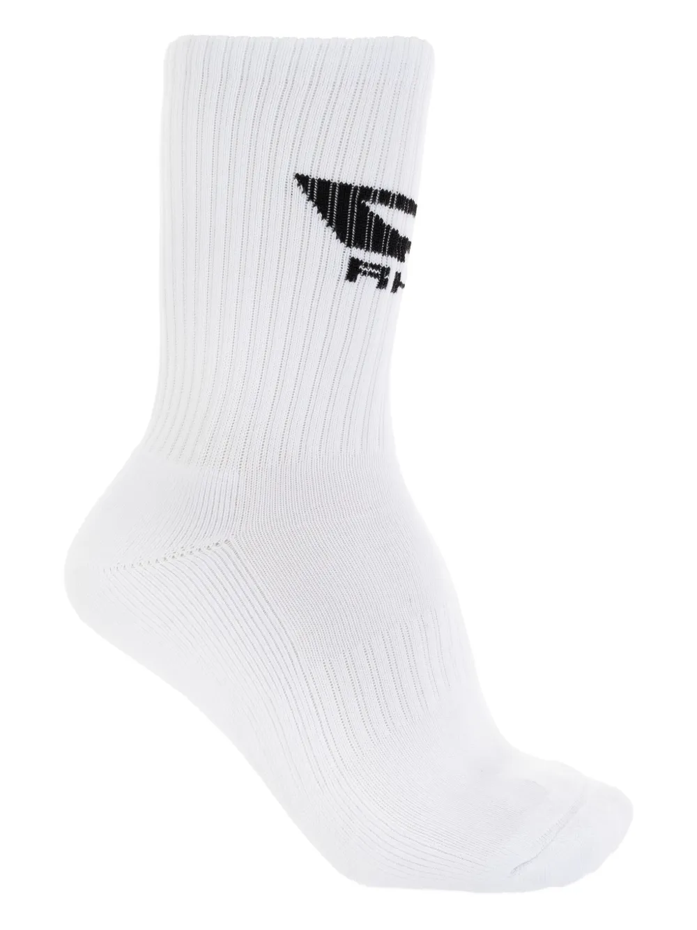 RHUDE ribbed logo-print socks Wit