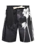Palm Angels palm-tree print drawstring shorts - Black
