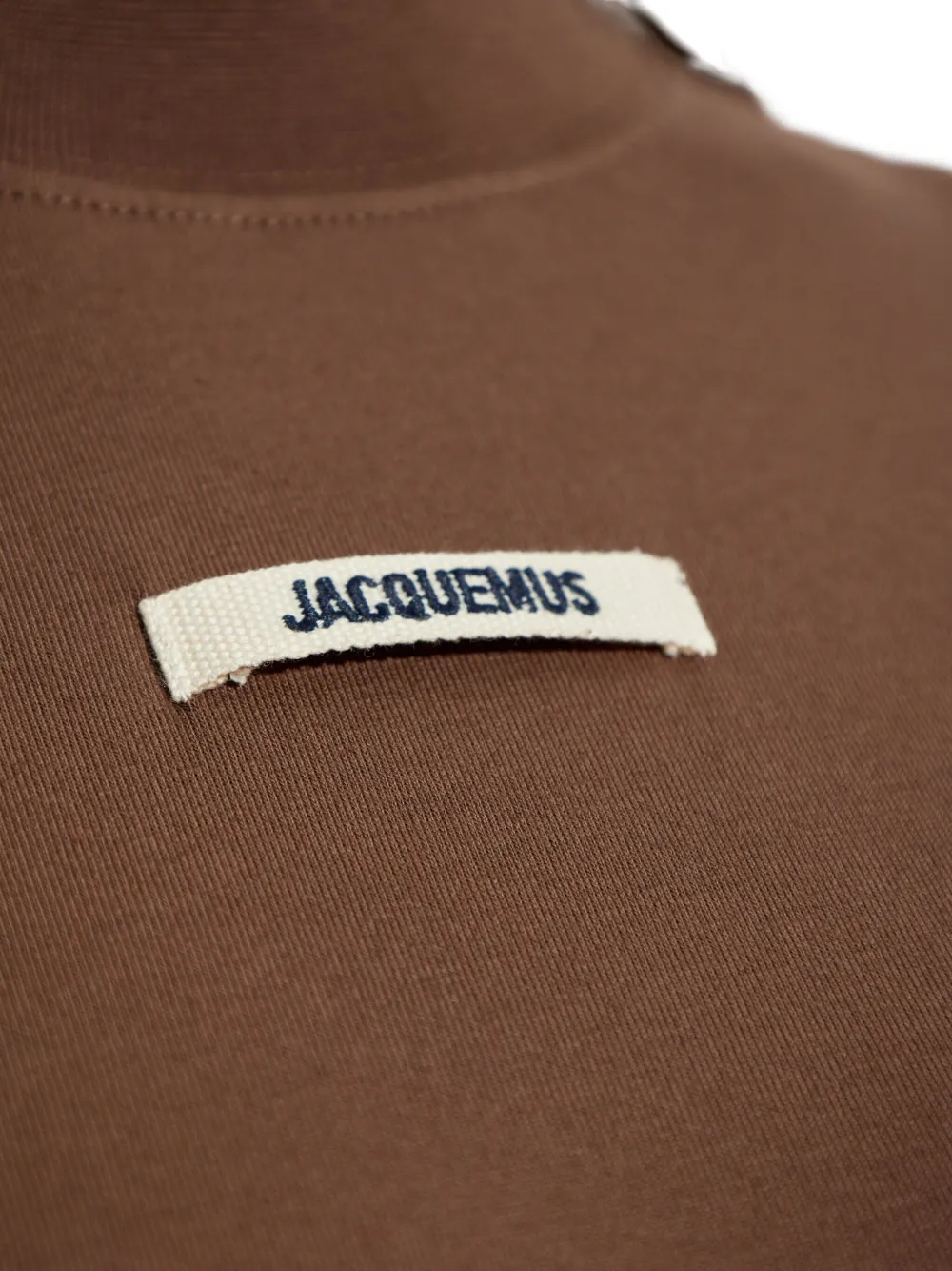 Jacquemus T-shirt met logopatch Bruin