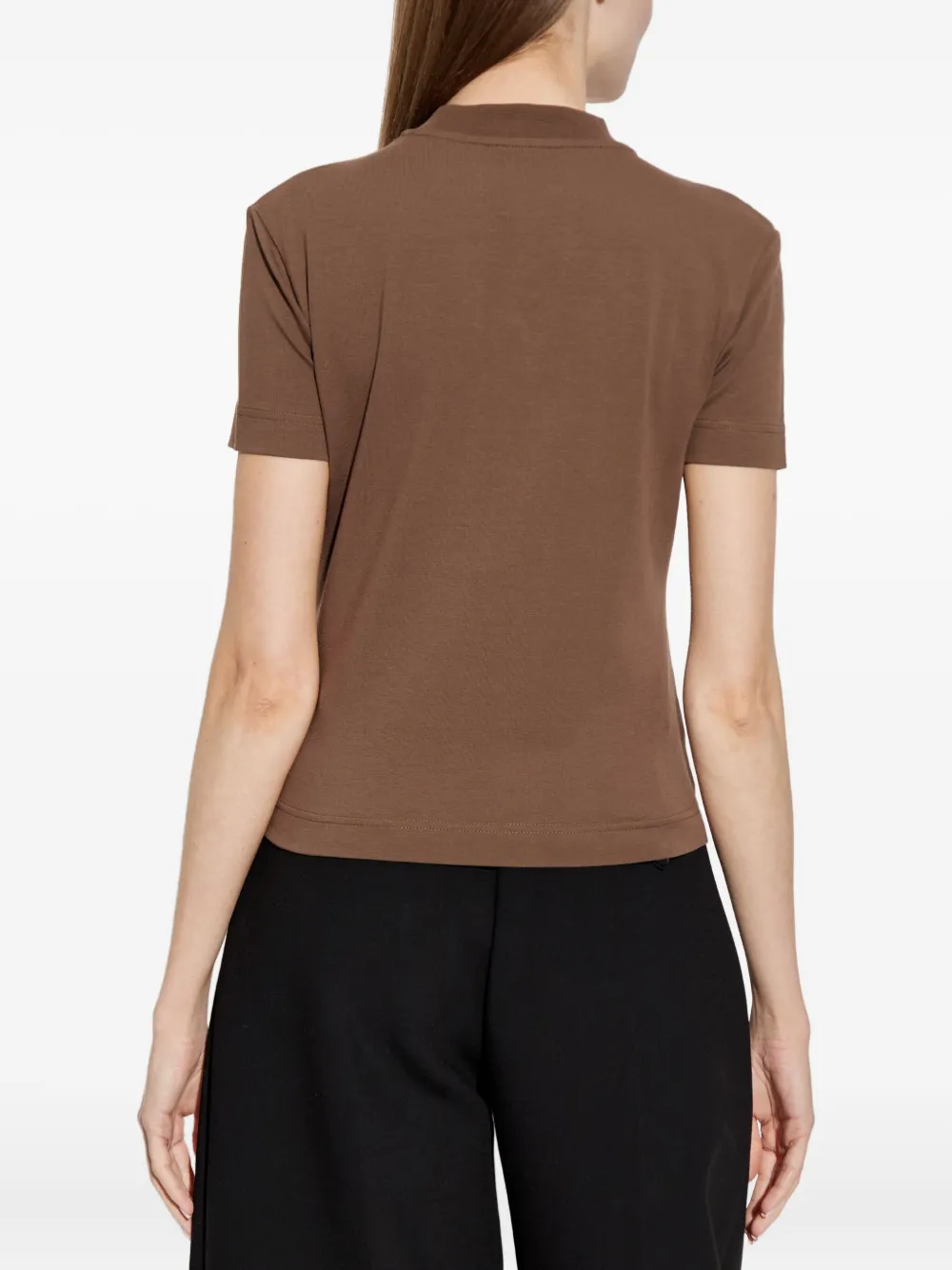 Jacquemus T-shirt met logopatch Bruin