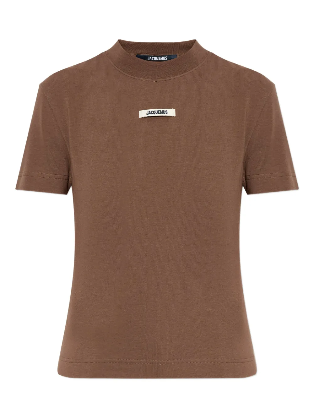 Jacquemus logo-patch T-shirt | Brown | Image 1