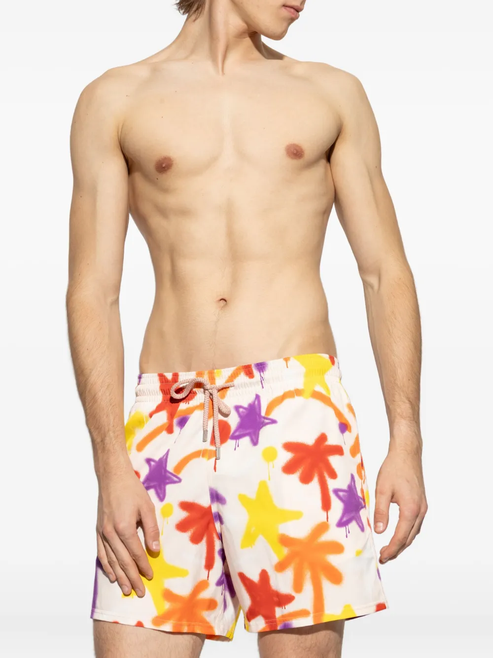 Palm Angels Zwembroek met verfprint Veelkleurig
