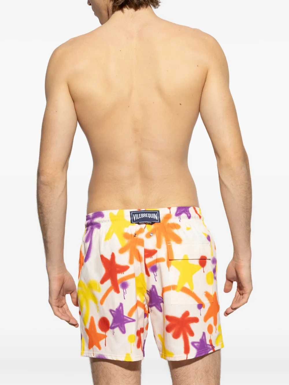 Palm Angels Zwembroek met verfprint Veelkleurig