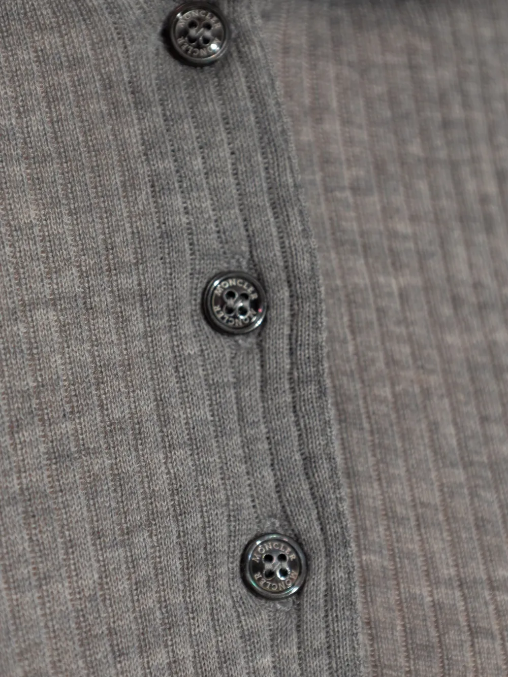 Moncler Geribbelde polotop Grijs