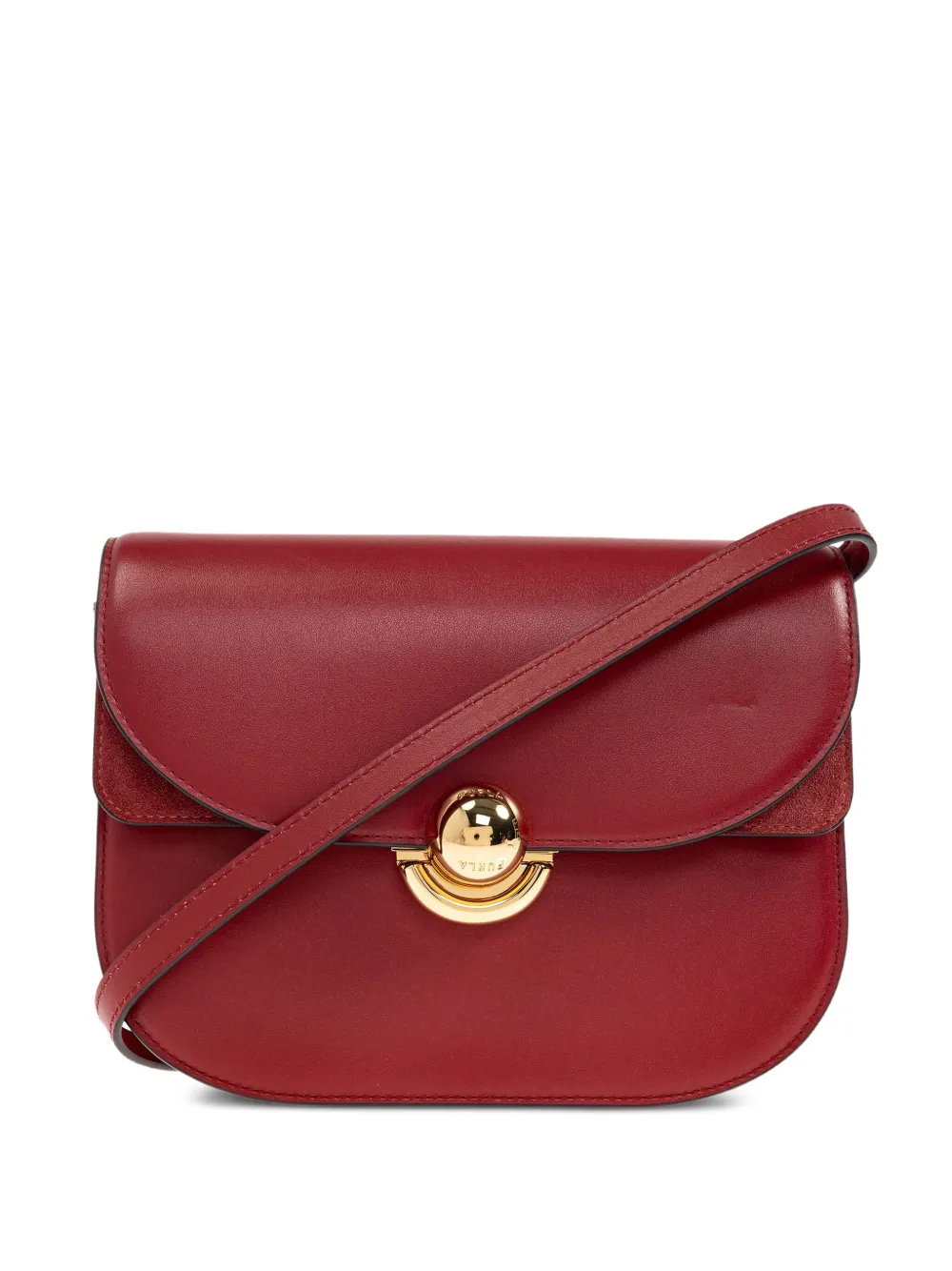 Furla Sfera kleine crossbodytas met gewelfde omslag Rood