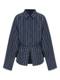Balenciaga striped button-up shirt - Blue