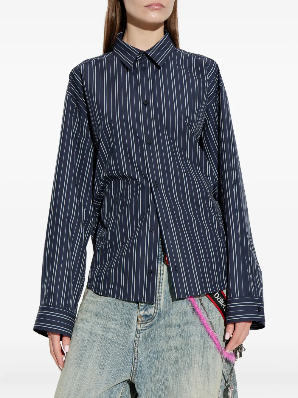 Balenciaga Gestreept blouse Blauw