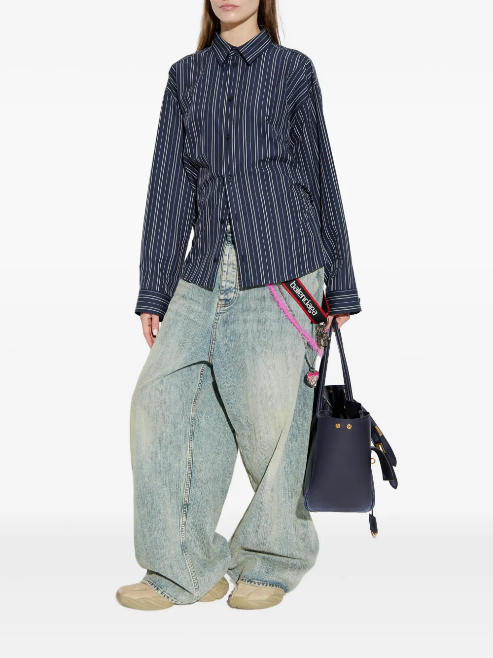 Balenciaga Gestreept blouse Blauw