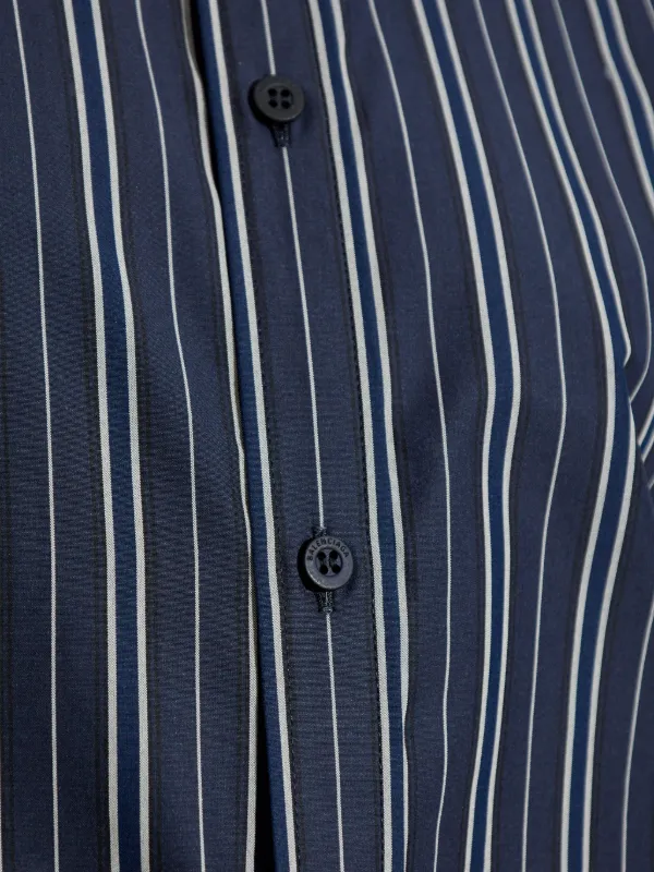 Balenciaga Striped button-up Shirt | Blue | FARFETCH