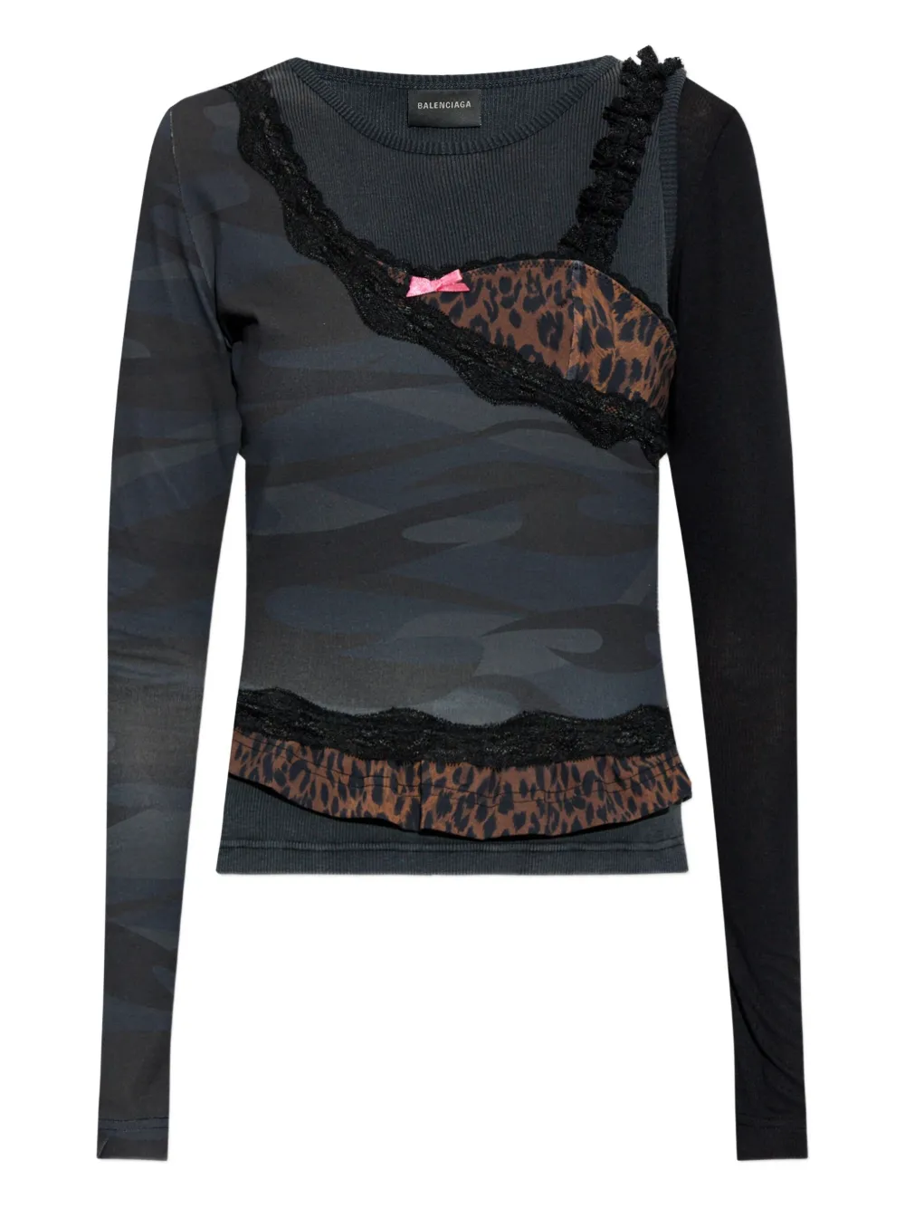 Balenciaga panelled top - Grey