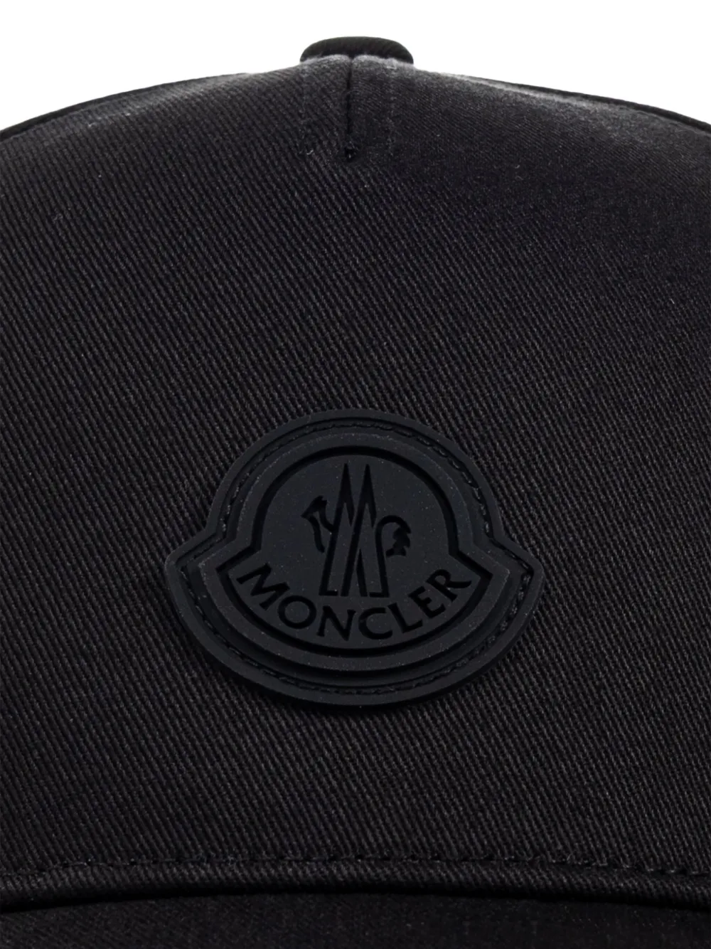 Moncler Honkbalpet met logopatch Zwart