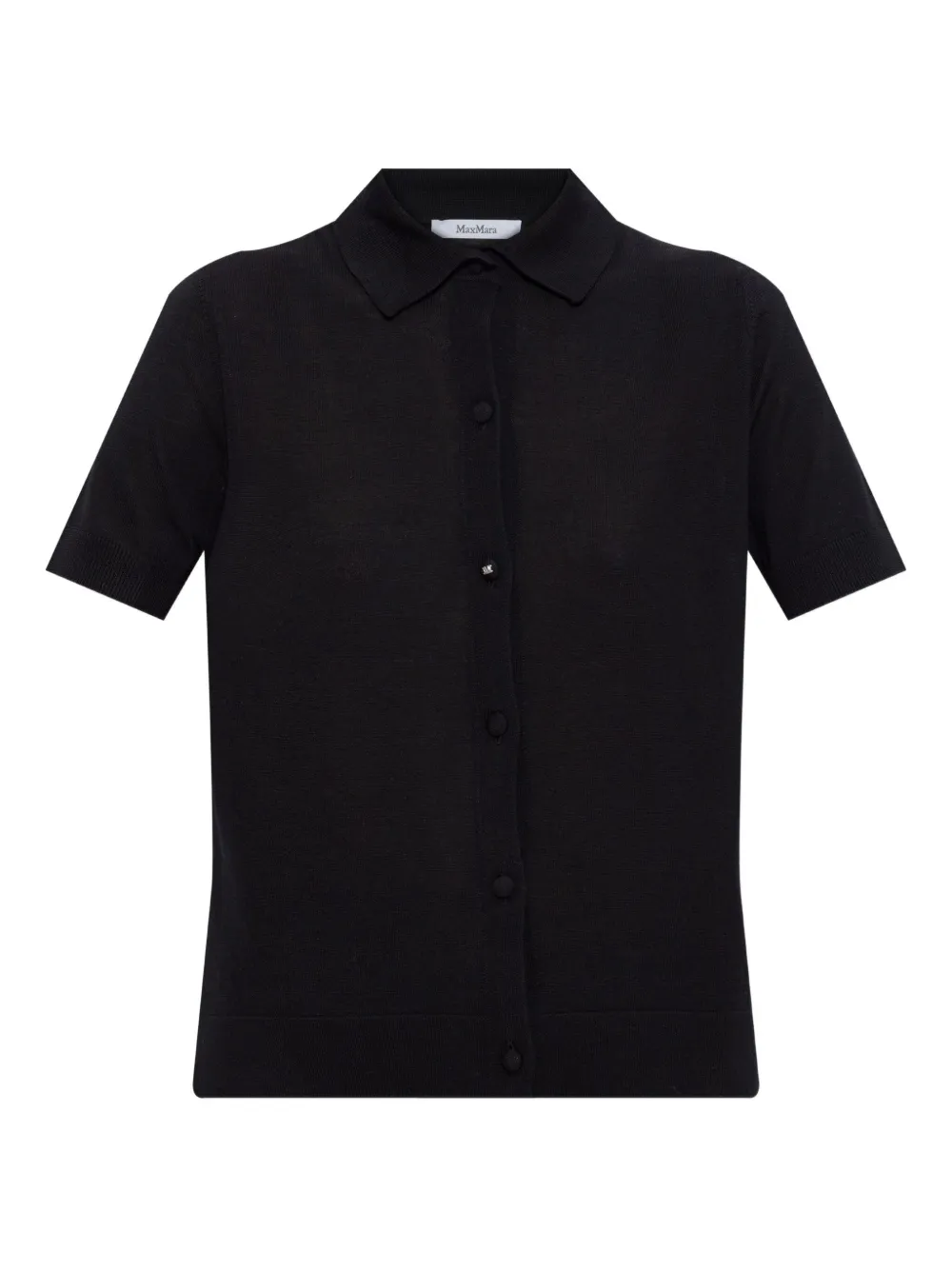 Max Mara Romania Virgin Wool Shirt In Black
