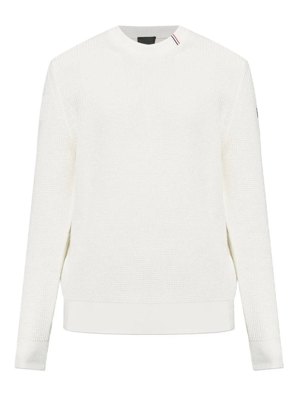 Moncler Wafelgebreide trui met logopatch 031 WHITE