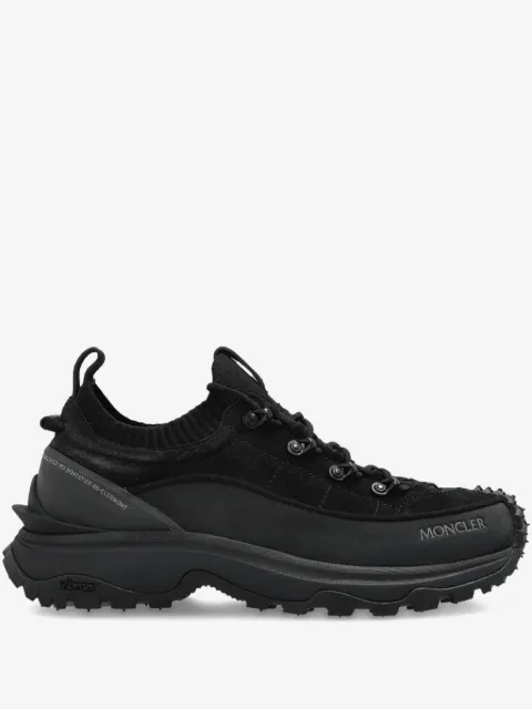 Moncler knitted-panel lace-up trainers