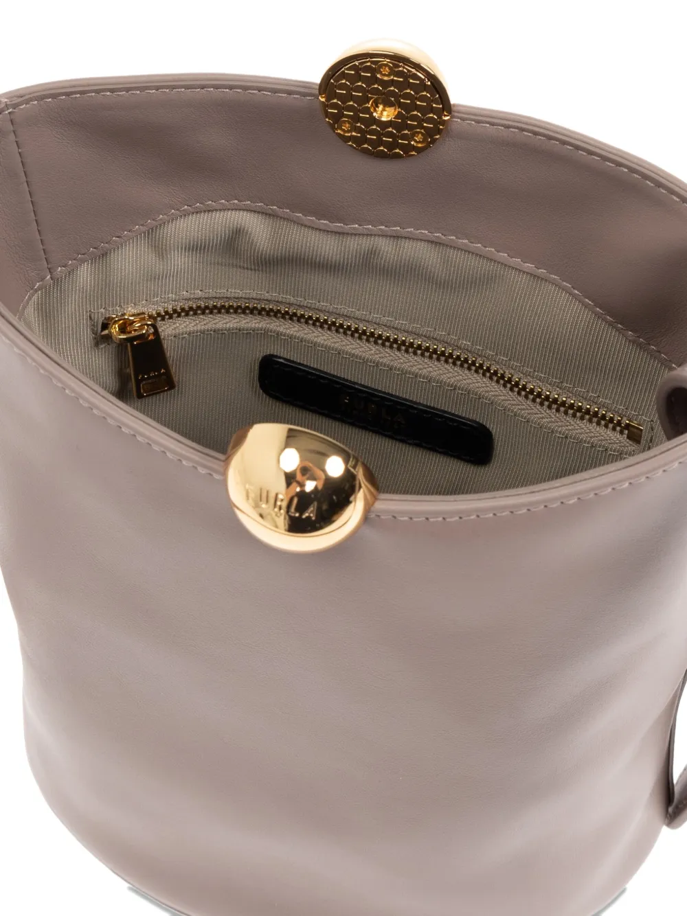 Furla small Sfera Soft leather cross body bag Beige