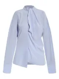 Victoria Beckham draped silk blouse - Blue