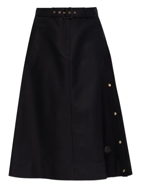 Moncler falda midi con botones y cinturón