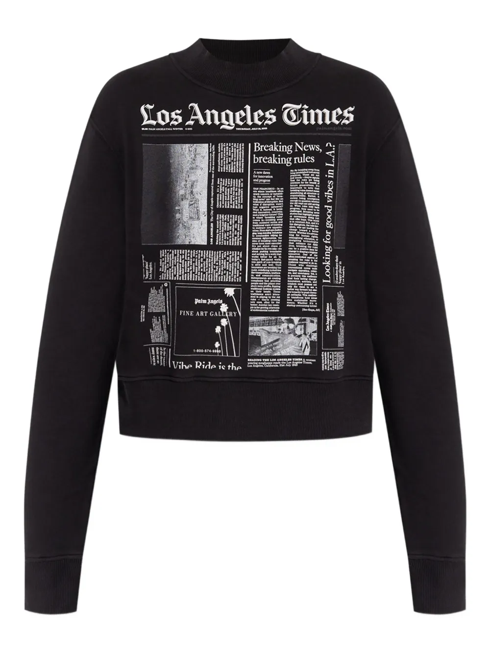 Palm Angels Sweater met tekst Zwart