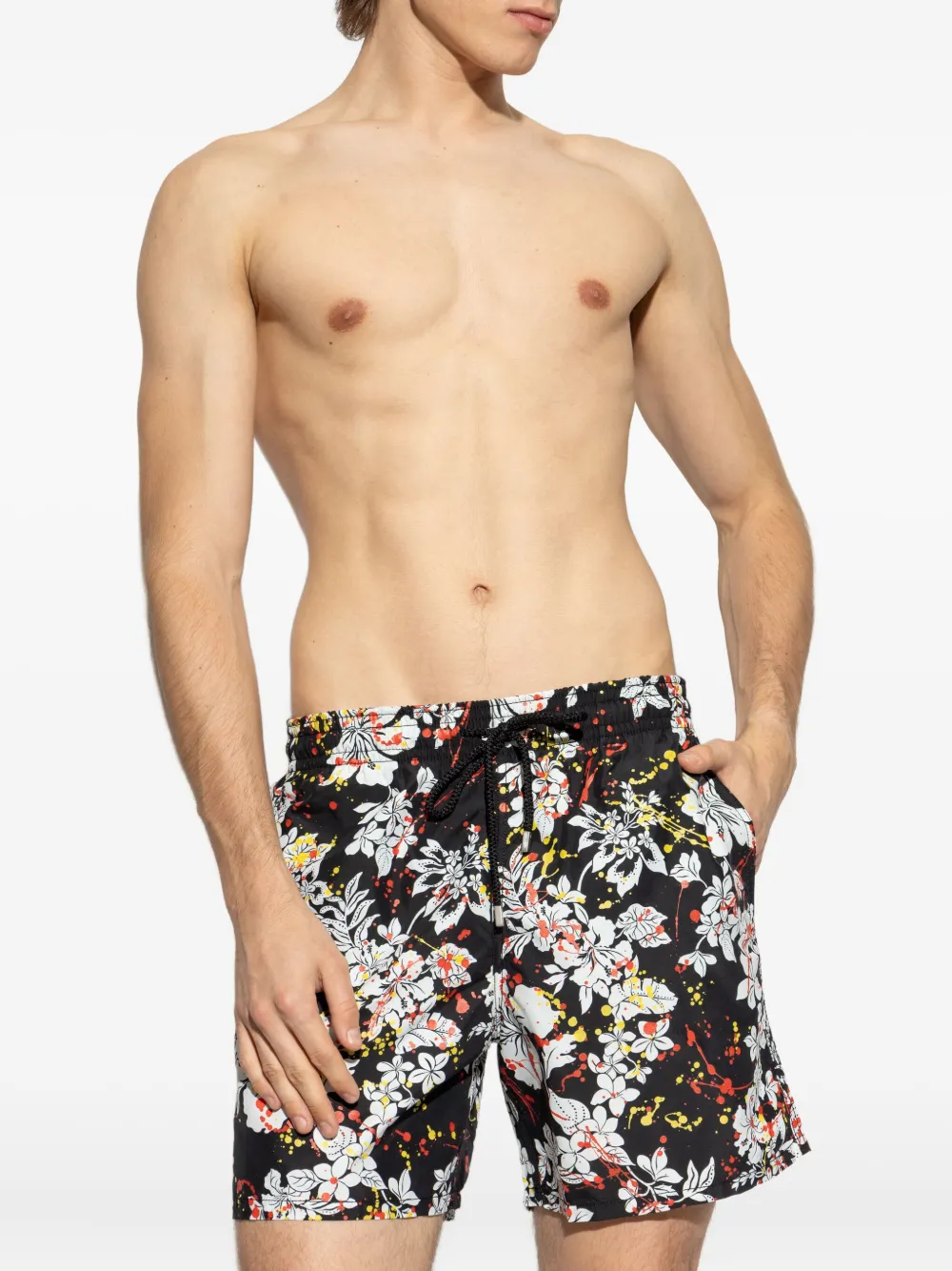 Palm Angels x Vilebrequin zwembroek met bloemenprint Zwart