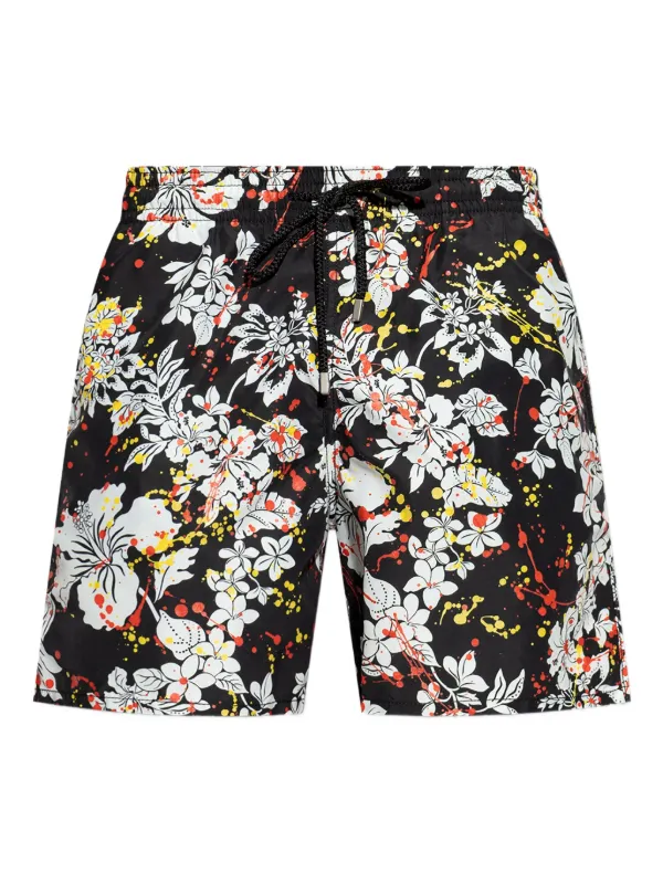 Palm Angels x Vilebrequin floral-print Swim Shorts | Black