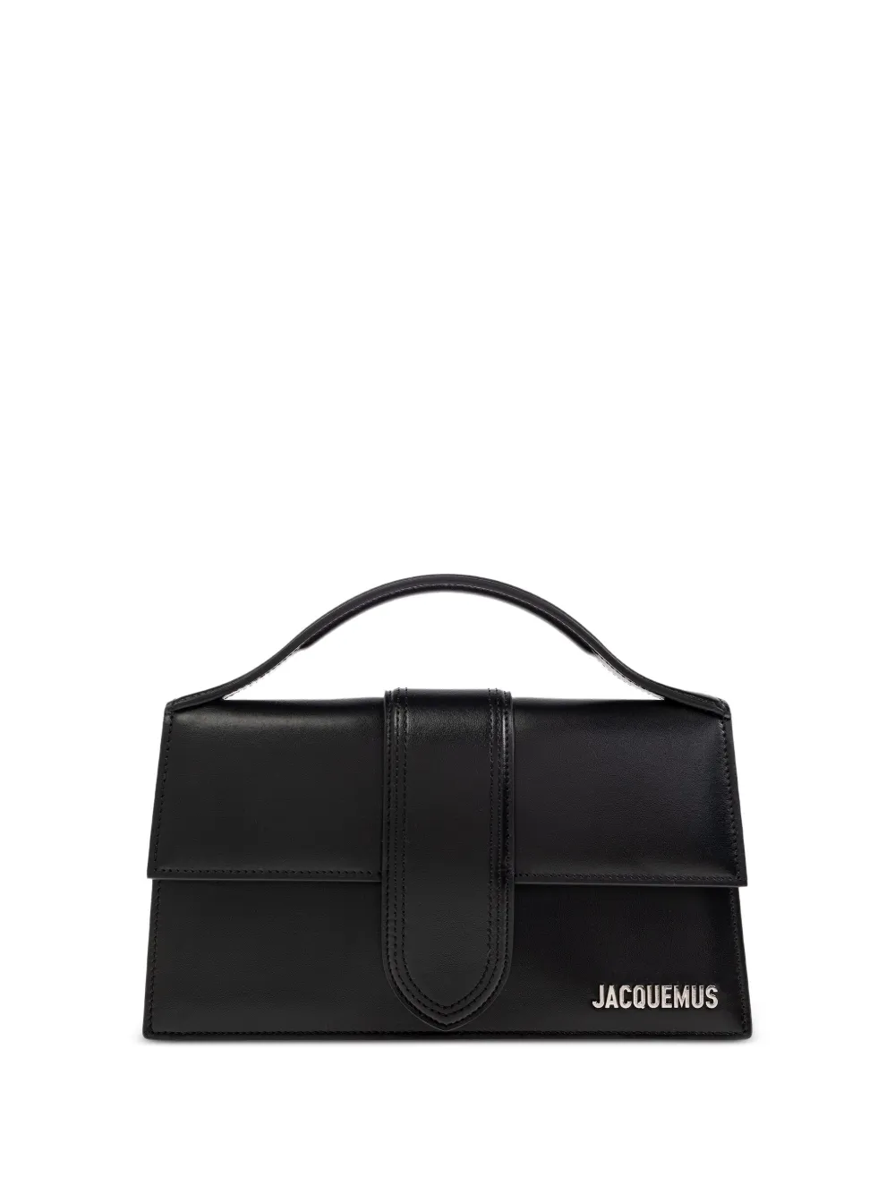 Jacquemus The Big Bambino leren tas met handvat Zwart