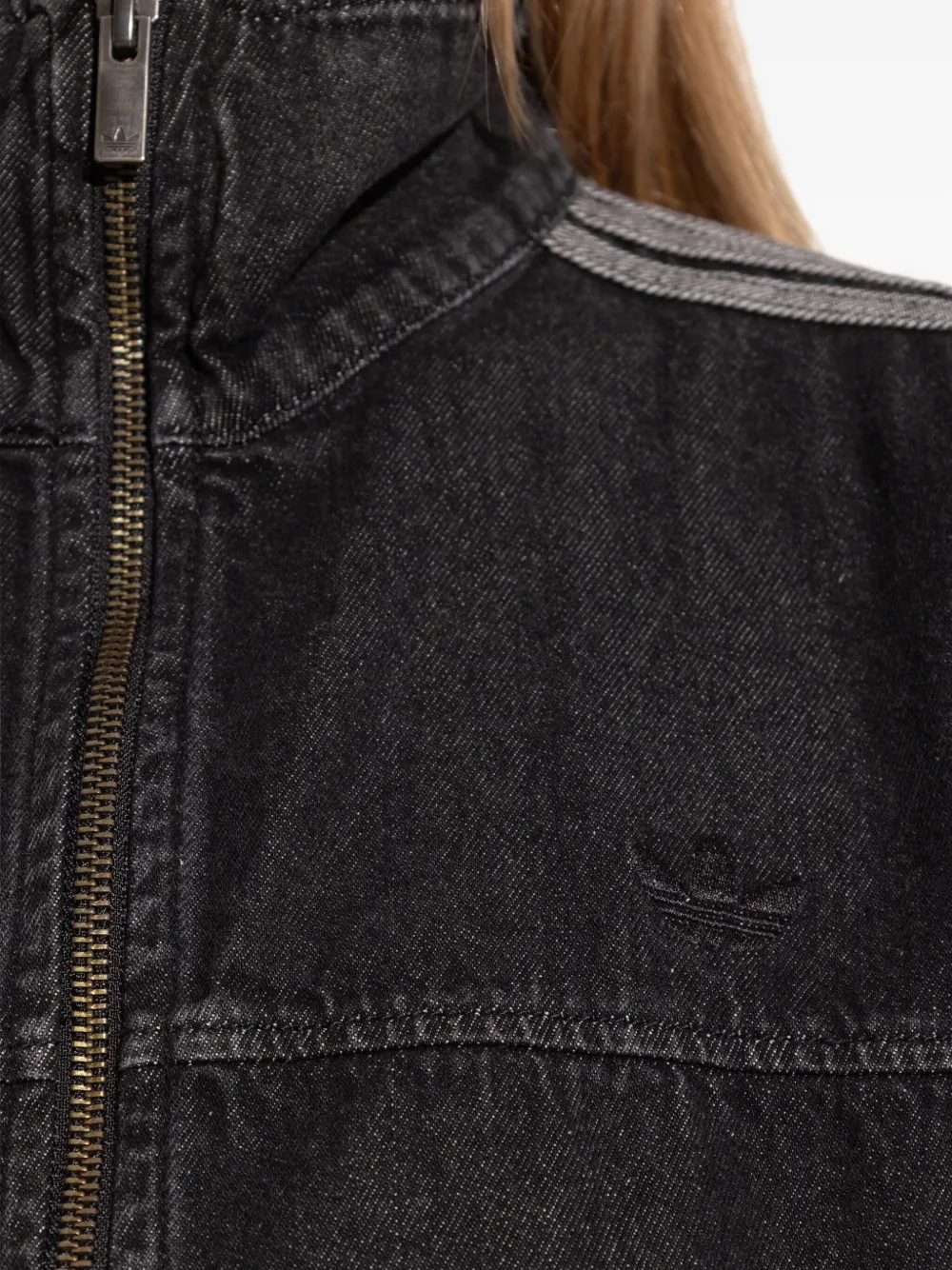 adidas Adilenium denim jack Zwart