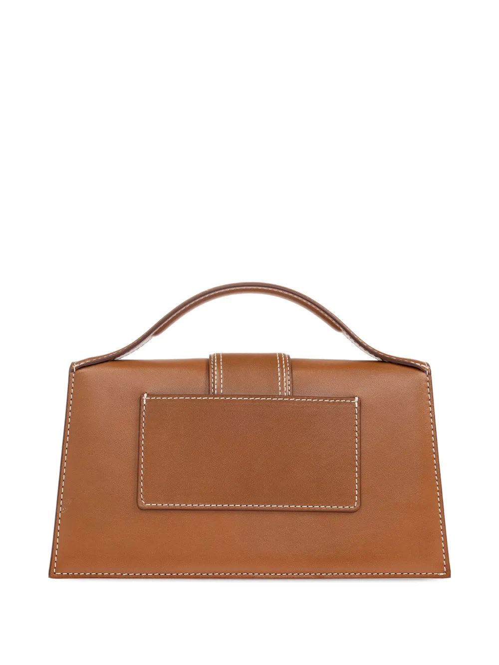Jacquemus The Big Bambino leren tas met handvat Bruin