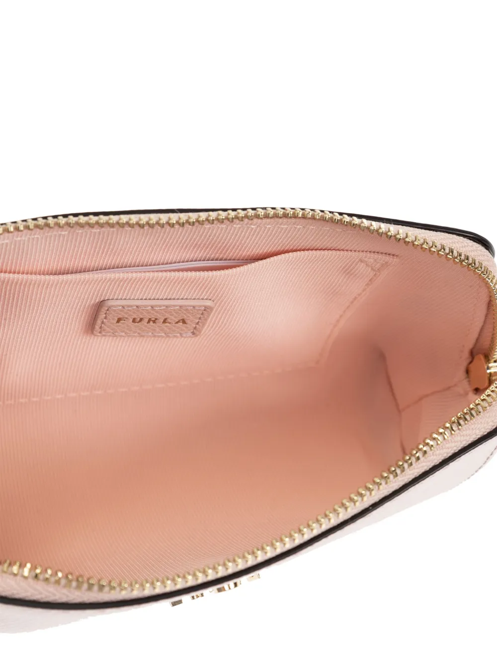 Furla Make-up tas met logoplakkaat en rits Roze