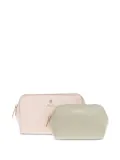 Furla logo-plaque zip-top make-up bag - Pink