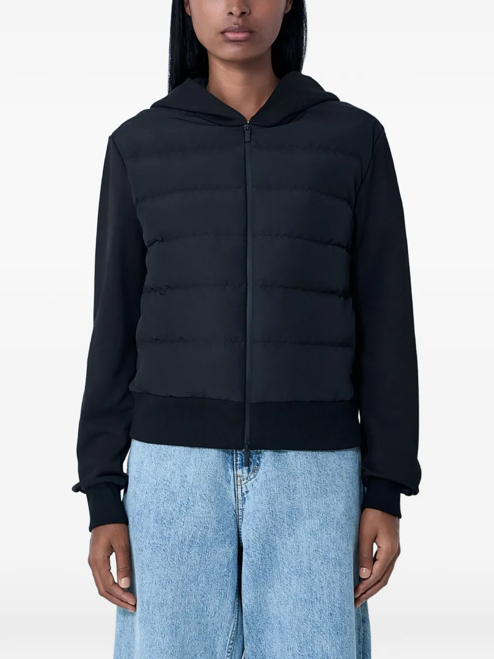 Moncler Gevoerd jack met capuchon Zwart