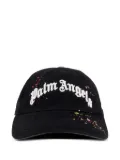 Palm Angels paint-splatter logo-embroidered cap - Black