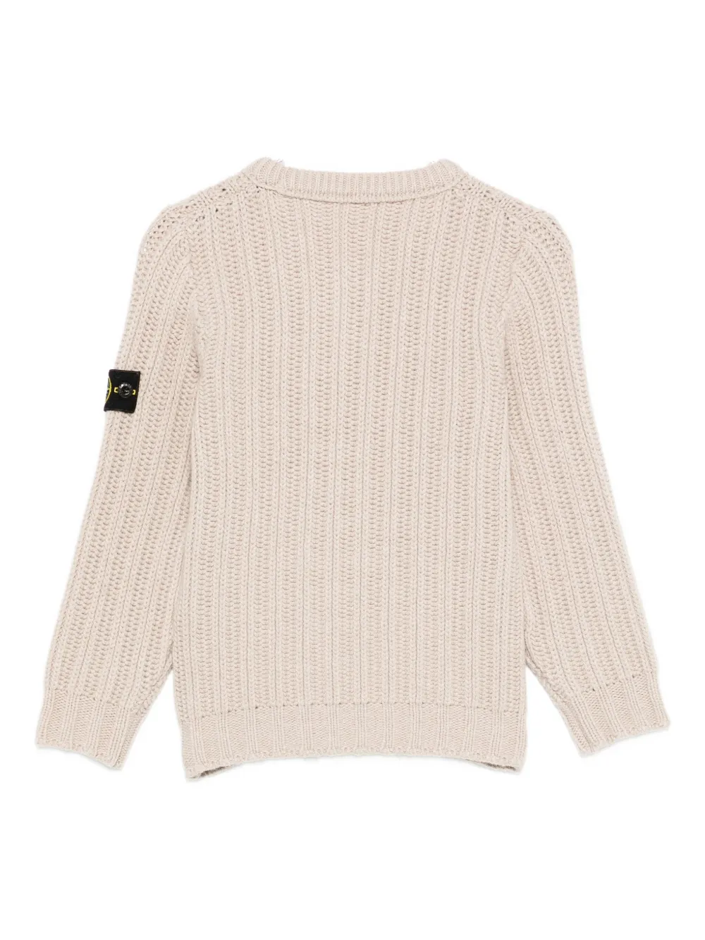 Stone Island Junior ribbed-knit sweater Beige