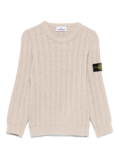 Stone Island Junior Gerippter Strickpullover