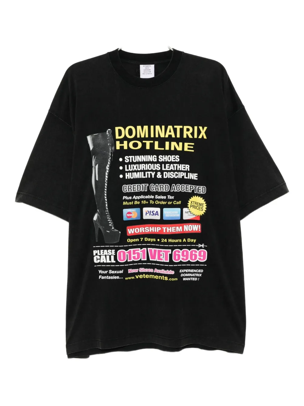 VETEMENTS graphic-printed T-shirt Zwart