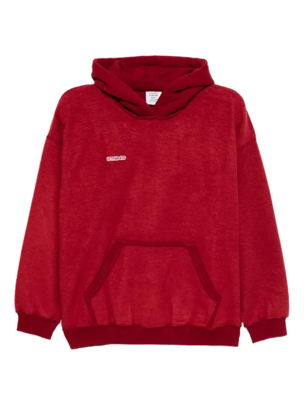 VETEMENTS logo-embroidered Hoodie Red FARFETCH IN